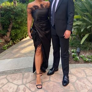 Black Jadore feather gown